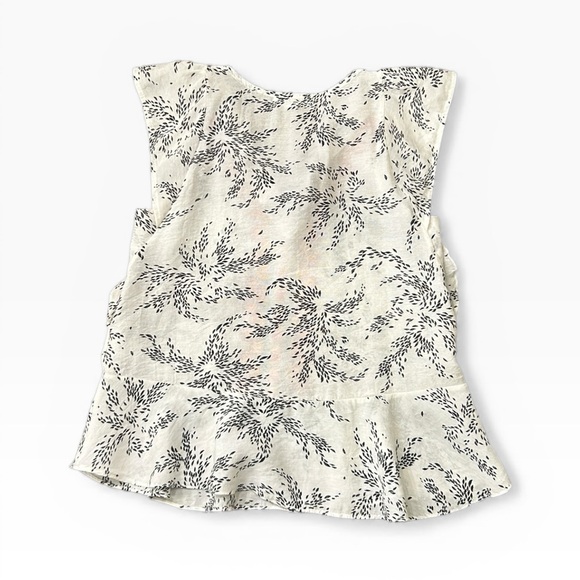 THML Boho White Lightweight V-Neck Embroidered Detail Flutter Sleeve Size Small - Picture 7 of 10